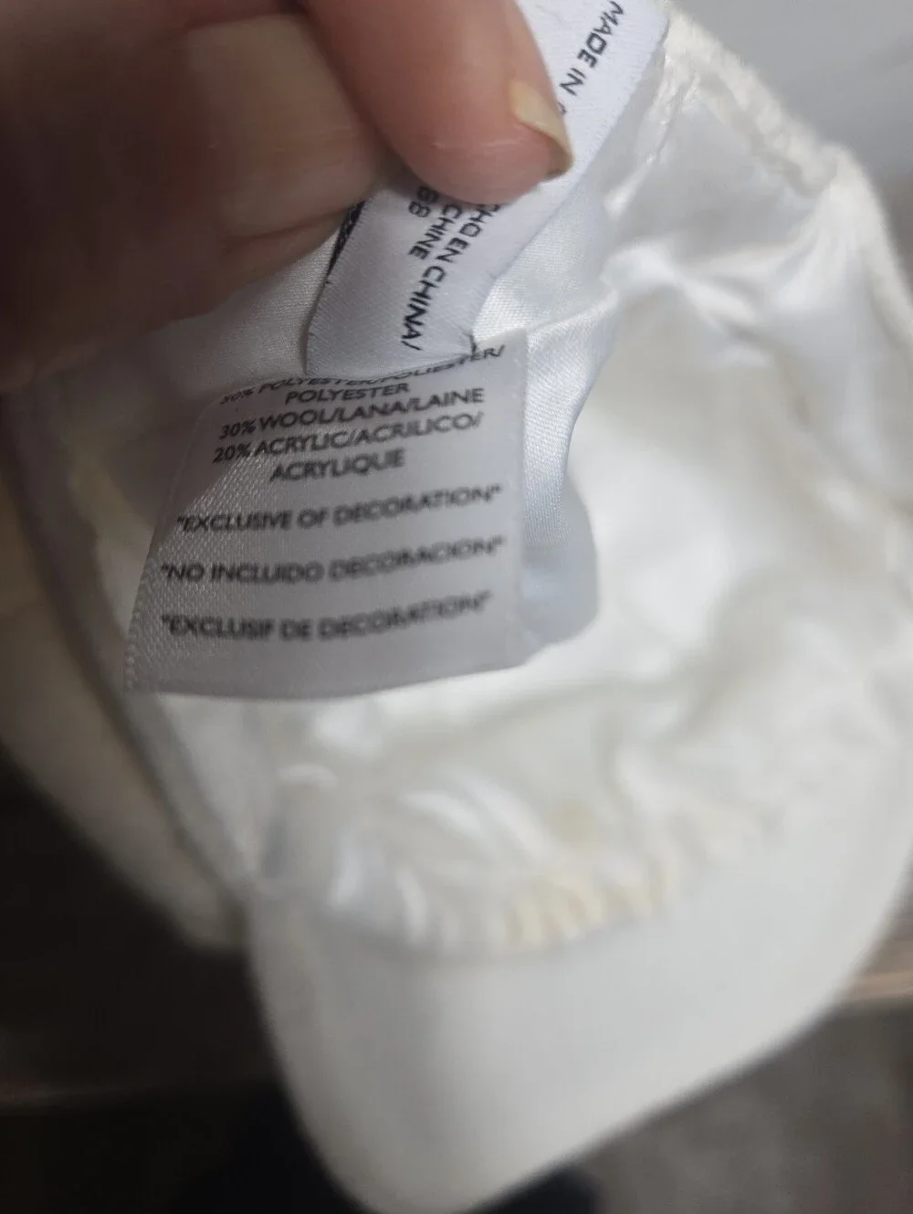 Nine West Ivory Quilted Lined Newsboy Hat Cap
